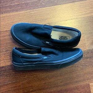 Black vans slip ons